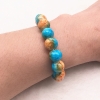 Bracelet style marbre - bleu ciel et orangé