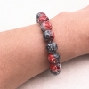 Bracelet style marbre - noir et cerise