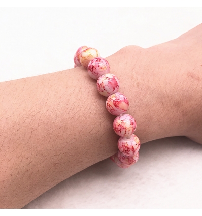Bracelet style marbre - rose