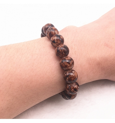 Bracelet style marbre - marron