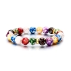 Bracelet pierre Améthyste - multicolors avec séparateurs de perles or