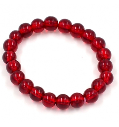 Bracelet pierre de cristal - rouge
