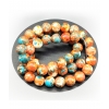 Perles Tataouine - bleu orangé - Bracelet sur mesure