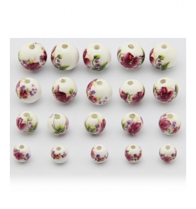 Perles Sydney - rose et blanc - Bracelet sur mesure