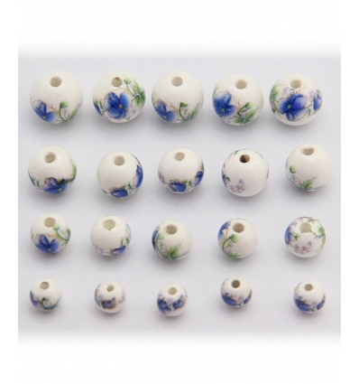Perles Sydney - bleu et blanc - Bracelet sur mesure